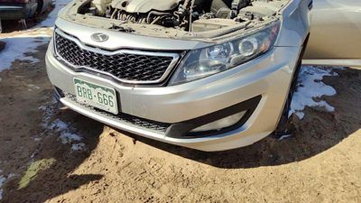 2012 13 Kia Optima Sx Front Bumper Cover Assembly Oem Satin Metal Stm Cracked