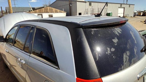 04-08 Pacifica Driver Left Rear Quarter Panel Moulding Upper Corner Silver PS2 — photo 1