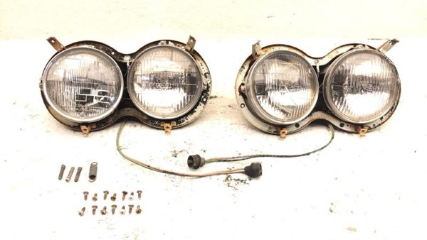 1958 Chevy 300 Driver Left Passenger Right Headlight Assembly Set Oem Bucket — photo 1