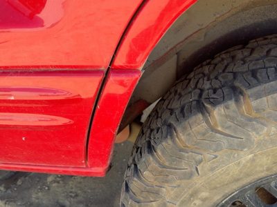 00 Grand Cherokee Driver Left Rear Moulding On Quarter Panel Oem Flame Red Pr4