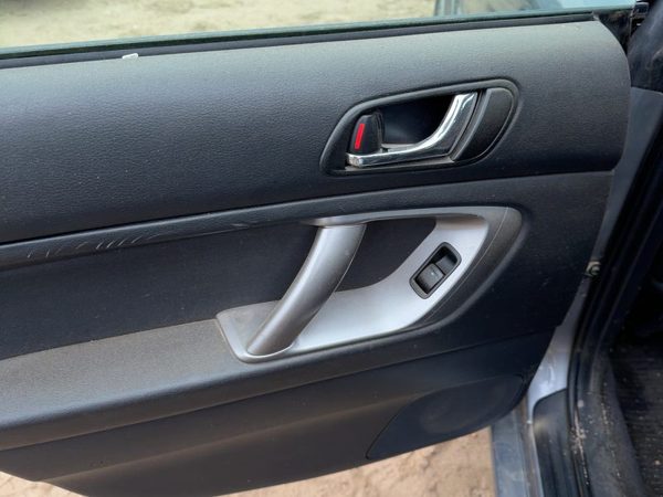 08-09 Legacy Outback Driver Left Rear Door Trim Panel With Switches Back Black — photo 3