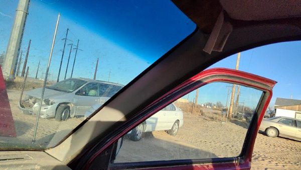 90-97 Nissan Hardbody Passenger Right A Pillar Trim Windshield Post Panel Gray — photo 3