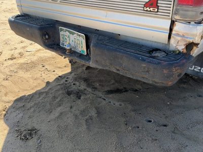 1988-1995 Isuzu Pup Rear Bumper With Mount Brackets Oem Silver 2900037010