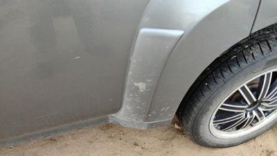 06-07 Chevy Hhr Driver Left Rear Moulding From Door Back Trim Strip Silver 42U