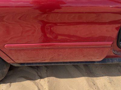 00-07 Ford Taurus Passenger Right Rear Moulding From Door Oem Back Primed Red