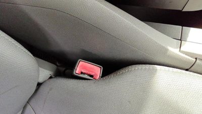 2010-12 Chevy Traverse Passenger Right Front Seat Belt Buckle Receiver Oem Gray