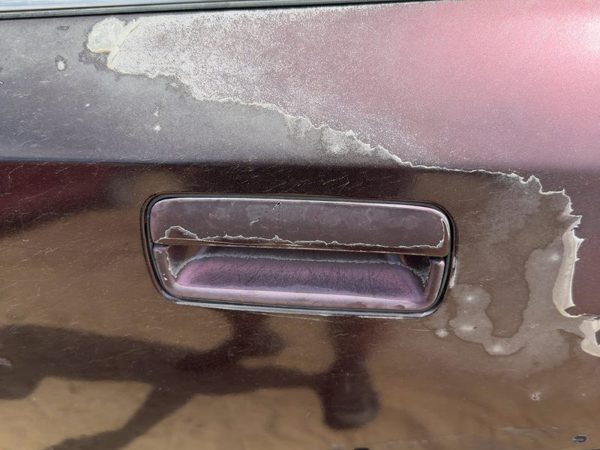 1991-1999 Olds Eighty Eight Driver Left Rear Outside Door Handle Oem Back Maroon — photo 2