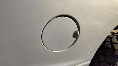 1997-2011 Dodge Dakota Fuel Tank Door With Hinge Gas Lid Oem Filler Silver