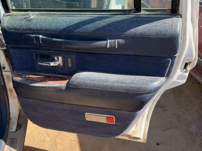 90-97 Town Car Passenger Right Rear Door Trim Panel With Switches Back Blue Dp