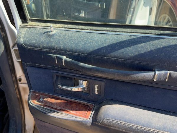 90-97 Town Car Passenger Right Rear Door Trim Panel With Switches Back Blue Dp — photo 4