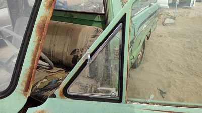 72-82 Ford Courier Driver Left Front Vent Window Small Door Glass With Frame Oem