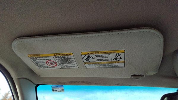 2002-2004 Nissan Xterra Driver Left Sun Visor Oem Gray K 964017Z803 — photo 1