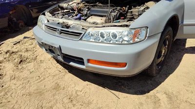 1996-1997 Honda Accord Front Bumper Cover Assembly Oem 2.2L Gray 4787545
