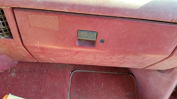 1987-1991 Ford F150 Glove Box Assembly Complete Door With Latch Oem Red — photo 3
