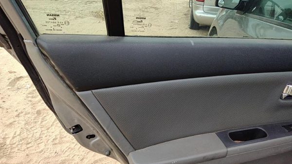 08-09 Sentra Driver Left Rear Door Trim Panel With Switches Back Charcoal W — photo 3