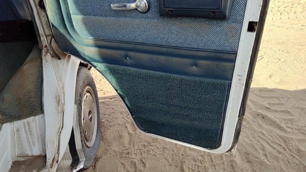 1992-1996 Gmc Van 3500 Passenger Right Front Door Trim Panel With Switches Blue — photo 2