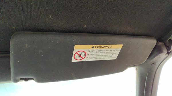 2000-2011 Vw Cabrio Convertible Passenger Right Sun Visor Oem Black — photo 2