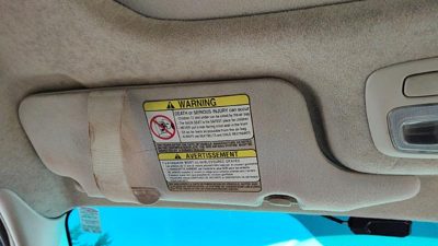 2000-2001 Legacy Outback Driver Left Sun Visor Oem Tan 040 92011Ae29aob
