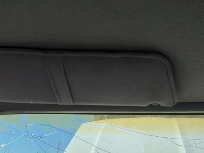 87-97 Ford F250 Driver Left Sun Visor Oem Gray