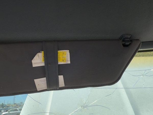 87-97 Ford F250 Driver Left Sun Visor Oem Gray — photo 2