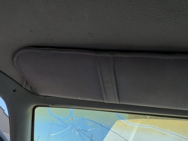 87-97 Ford F250 Driver Left Sun Visor Oem Gray — photo 3
