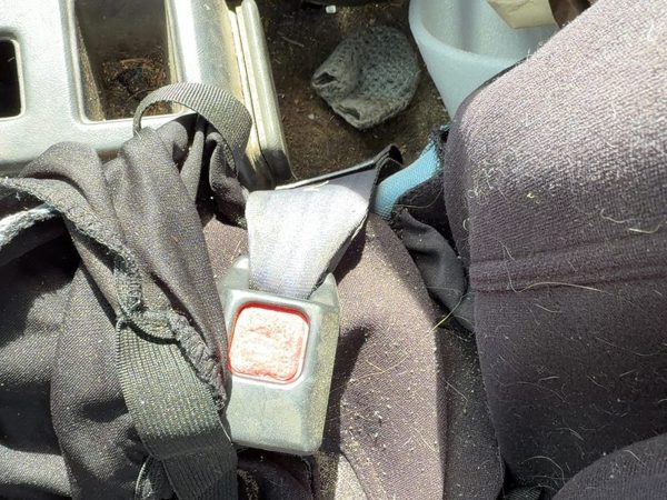1987-1988 Toyota FX Driver Left Front Seat Belt Buckle Receiver OEM Gray — photo 1
