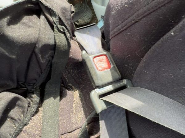 1987-1988 Toyota FX Driver Left Front Seat Belt Buckle Receiver OEM Gray — photo 4