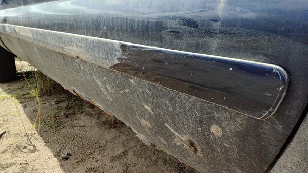 03-07 F350 Powerstroke Passenger Right Front Moulding From Door Trim Strip Blue — photo 2