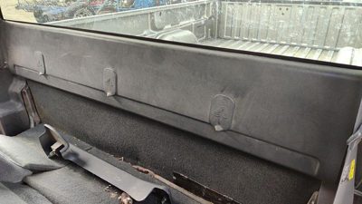 02 Sierra 2500 Hd Rear Trim Panel Behind Seat Below Back Glass Oem Graphite 12d