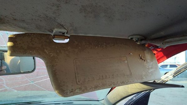 94-97 Ford Aspire Passenger Right Sun Visor Oem Gray — photo 5