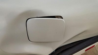 1991-1996 Infinity G20 Fuel Tank Door With Hinge Gas Lid Oem Filler White