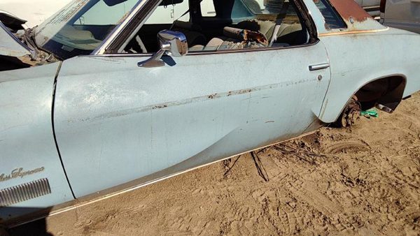 1975 LH Cutlass Supreme Driver Left Front Door Shell OEM Blue 2 Door Coupe — photo 5