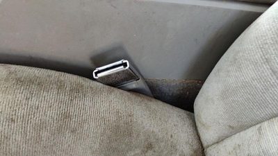 1992-1994 S10 Blazer Driver Left Front Seat Belt Buckle Receiver Oem Gray