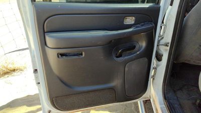 04-06 1500 Hd Driver Left Rear Inside Door Trim Panel Only Back Pewter 69D