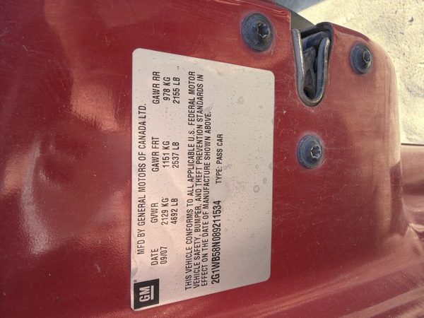 2008 Chevrolet Impala Vehicle Unit Complt. — photo 8