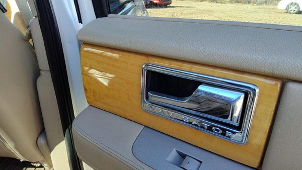 07-10 Navigator Passenger Right Rear Door Trim Panel With Switches Back Tan — photo 6