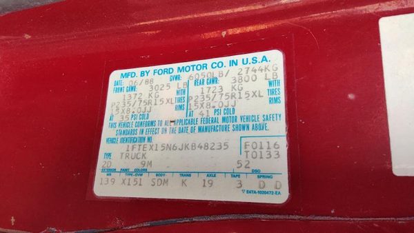 1988 Ford F150 Leaf Spring Rear — photo 5
