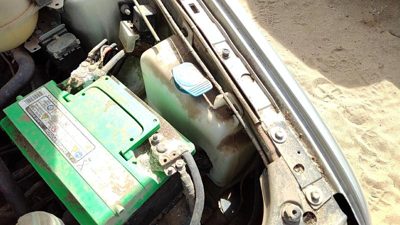 00-11 Cabrio Convertible Windshield Washer Fluid Reservoir With Pump Wiper Tank