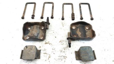 1995-1997 Nissan Hardbody Rear U Bolts Shock Mount Spring Plate Set Oem 4X4