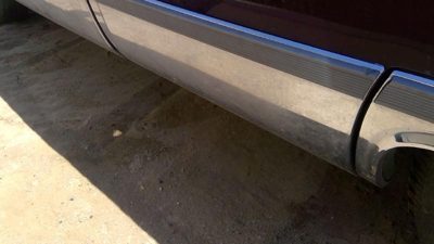 93 Cadillac Fleetwood Driver Left Rear Moulding From Door Back Trim Lower Chrome