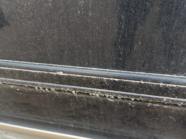 97-02 Ford Expedition Driver Left Rear Upper Moulding From Door Oem Back Black — photo 2