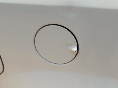 08-16 Town & Country Fuel Tank Door With Hinge Gas Lid Oem Filler White Pw1