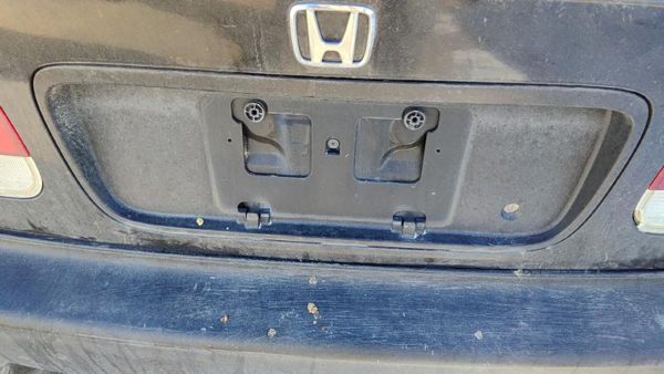 96-99 Civic License Plate Trim Surround Panel Tail Trunk Finish Black Coupe — photo 1