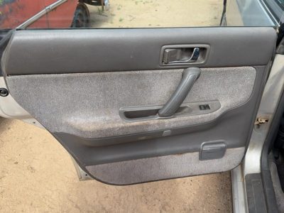 1990-1994 Subaru Legacy Driver Left Rear Door Trim Panel With Switches Back Gray