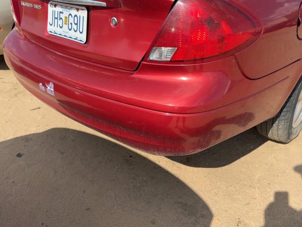 2000-2003 Ford Taurus Rear Bumper Cover Assembly Oem Back Sedan Red 2F1Z17K835Ca — photo 1
