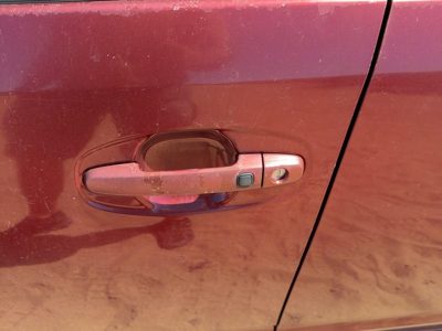 04-05 Prius Driver Left Front Outside Door Handle Oem Smart Key Salsa Red 3Q3