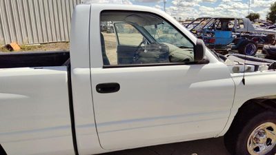 2001 Dodge Ram 1500 Front Door RH Man Wnd Man Lock White