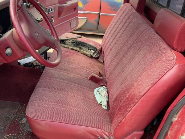 1987-1996 Dodge Dakota Front Bench Seat Assembly Red OEM — photo 3