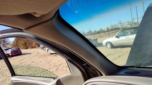 2003 Chevy Trail Blazer Driver Left A Pillar Trim Windshield Post Panel Gray 95D — photo 3