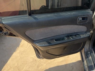 96-99 Nissan Maxima Driver Left Rear Door Trim Panel With Switches Back Black